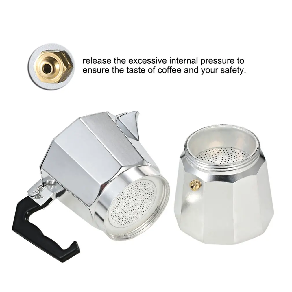 50ml 1 bardak alüminyum cezve 50Ml 1Cup kahve makinesi Espresso Percolator Stovetop moka Pot elektrikli moda soba