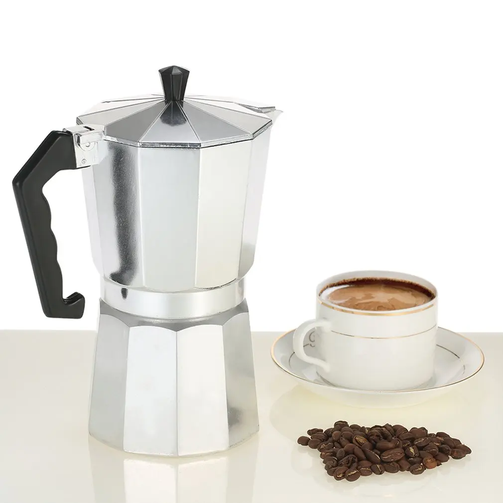 50ml 1 bardak alüminyum cezve 50Ml 1Cup kahve makinesi Espresso Percolator Stovetop moka Pot elektrikli moda soba