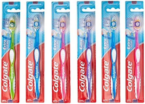 Colgate Extra Clean Toothbrush Full Head Firm #40, Brushes Hard (Pack of 6)