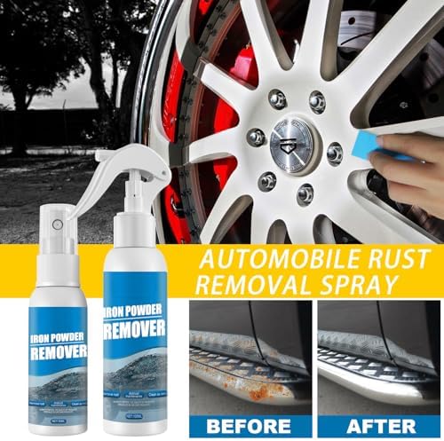 2Pack Car Rust Remover Spray, Iron Powder Remover - Multipurpose Rust Remover, Rustout Instant Remover Spray, Car Care Cleaning Rust Remover for Metal Parts