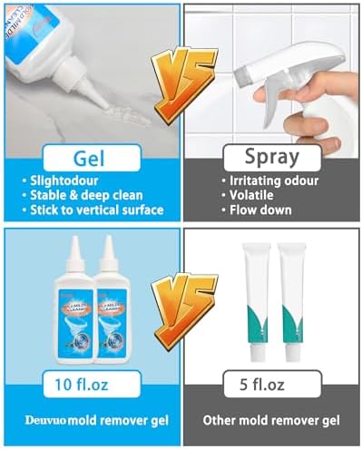 Home Remover Gel, Household Grout Cleaner For Washing Machine, Refrigerator Strips, front load washer, Black Stain Remover Gel For Tile, Wall, Bathroom, Showers, Sinks, Glass, Kitchen (10 Fl oz)