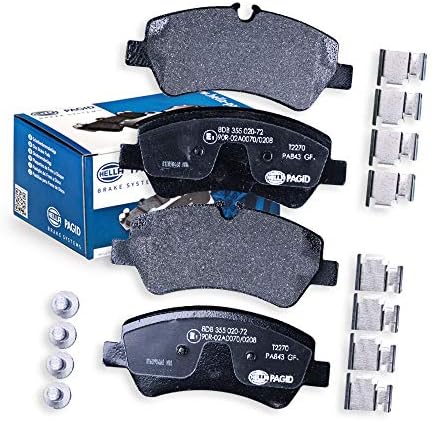 HELLA Bremsbeläge hinten - für Verschleißwarnanzeiger vorbereitet - vier Bremsbeläge pro Set - T2270 - für u.a. FORD - 8DB 355 020-721