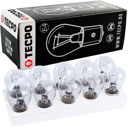 TECPO 10 x Küre Lamba BAY15S 12V 21/5W Fren Lambası Park Lambası Arka Araç Lambası Ampul Akkor Lamba İki Filamentli - Görsel 1