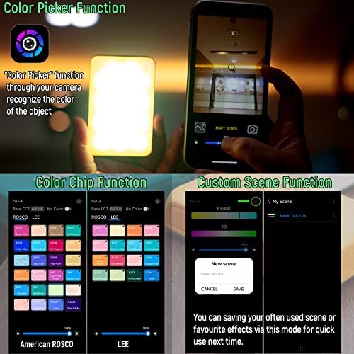 Weeylite LED On Camera Video Light, 360° Full Color RGB LED Camera Light with App Control, Pocket Photo Light 2800-6800K Portable Panel Lights Photography Lighting for Photoshoot Zoom Lighting - Görsel 6