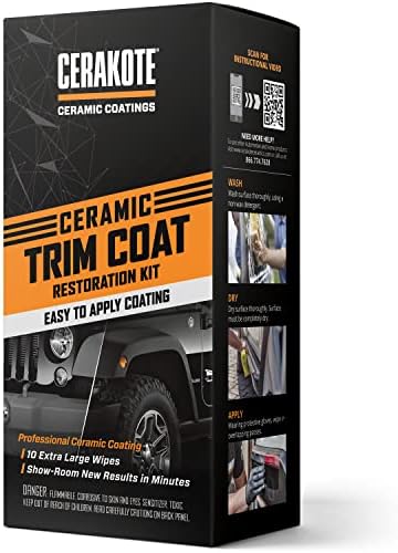 CERAKOTE® Ceramic Trim Coat Kit - Quick Plastic Trim Restorer - Ceramic Coating Black Trim Restoration to Last Over 200 Washes – A Ceramic Coating, Not a Dressing