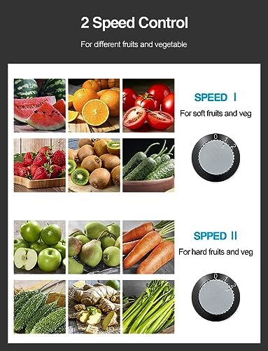 Juicer Machine, 800W Centrifugal Juicer Extractor with Wide Mouth 3” Feed Chute for Fruit Vegetable, Easy to Clean, Stainless Steel, BPA-free (Aqua) - Görsel 3