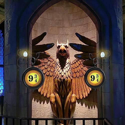 iProda Platform 9 3/4 Sign Lights Rechargeable Lamp Wall Light for Bedroom Kids Room Nursery Hallway Decor Battery Powered Night Light with Remote, Halloween Christmas Decorations