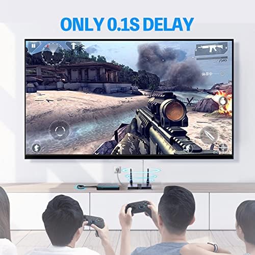 Wireless HDMI Transmitter and Receiver, Wireless HDMI Extender Kit, HDMI Dongle Adapter Support 4K@30Hz,Support 2.4/5GHz for Streaming Video/Audio from Laptop, PC, Smartphone to HDTV/Projector - Görsel 5
