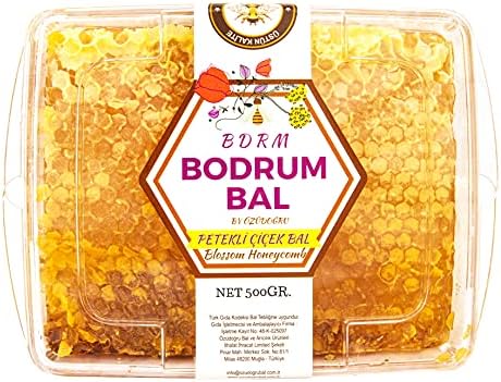 Bodrum Bal Petek Çiçek Balı 500 G,%100 Saf, Ham, Naturel, Güvenli, Doğal Petek Balı