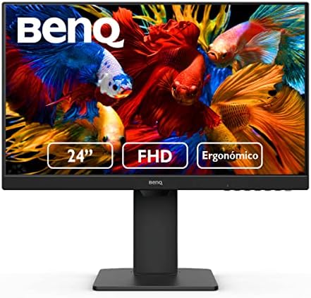 BenQ GW2480T Computer Monitor 24" FHD 1920x1080p | IPS | Eye-Care Tech | Low Blue Light | Anti-Glare | Adaptive Brightness | Height and Tilt Adjustable | Built-In Speakers | DisplayPort | HDMI