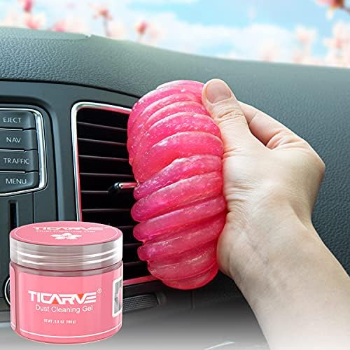 TICARVE Car Cleaning Gel Detailing Putty Car Putty Auto Detailing Tools Car Interior Cleaner Cleaning Slime Car Accessories Keyboard Cleaner Rose/NT WT 5.6 oz (160 gr)