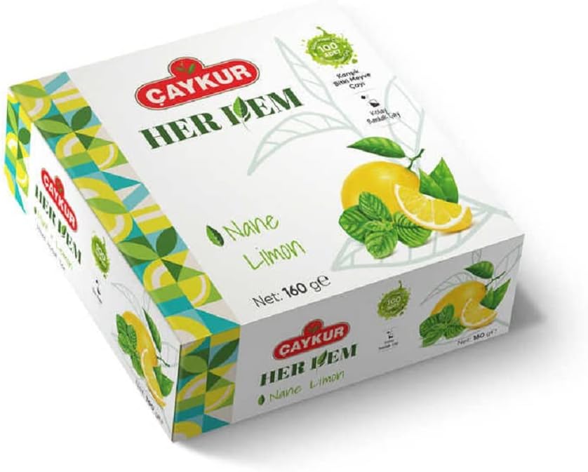 Çaykur HERDEM NANE LİMON KARIŞIK BİTKİ ÇAYI 160 GR (Bardak Poşet Çay)