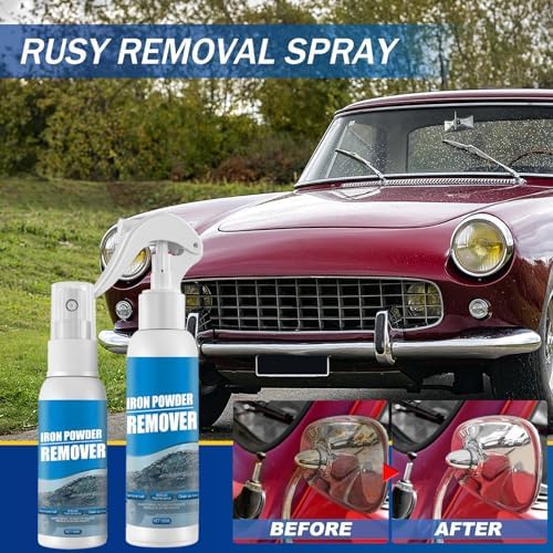 2Pack Car Rust Remover Spray, Iron Powder Remover - Multipurpose Rust Remover, Rustout Instant Remover Spray, Car Care Cleaning Rust Remover for Metal Parts