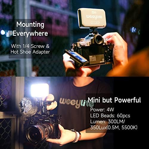 Weeylite LED On Camera Video Light, 360° Full Color RGB LED Camera Light with App Control, Pocket Photo Light 2800-6800K Portable Panel Lights Photography Lighting for Photoshoot Zoom Lighting - Görsel 2