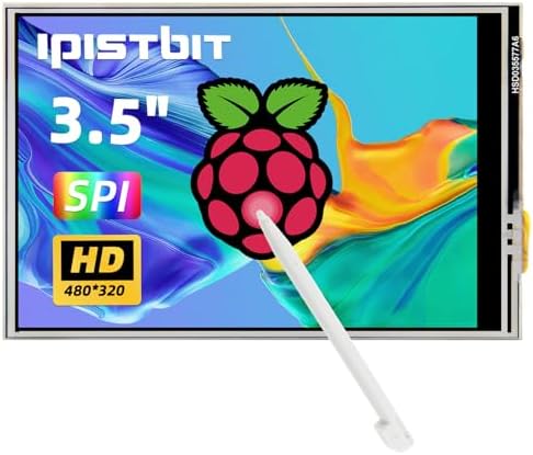 3.5 Inch Touchscreen Monitor, 480x320 LCD TFT SPI Display Compatible with Raspberry Pi 5/4B/3B/2B/A/B (Not Support HDMI)