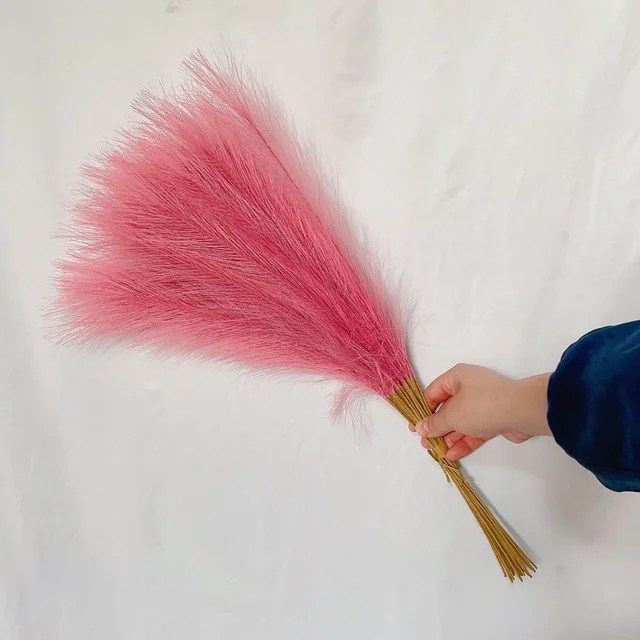 55CM 5/10/20 adet kabarık Pampas çim Boho dekor çiçek sahte bitki kamış simüle düğün ev dekorasyon yapay çiçekler - Görsel 12