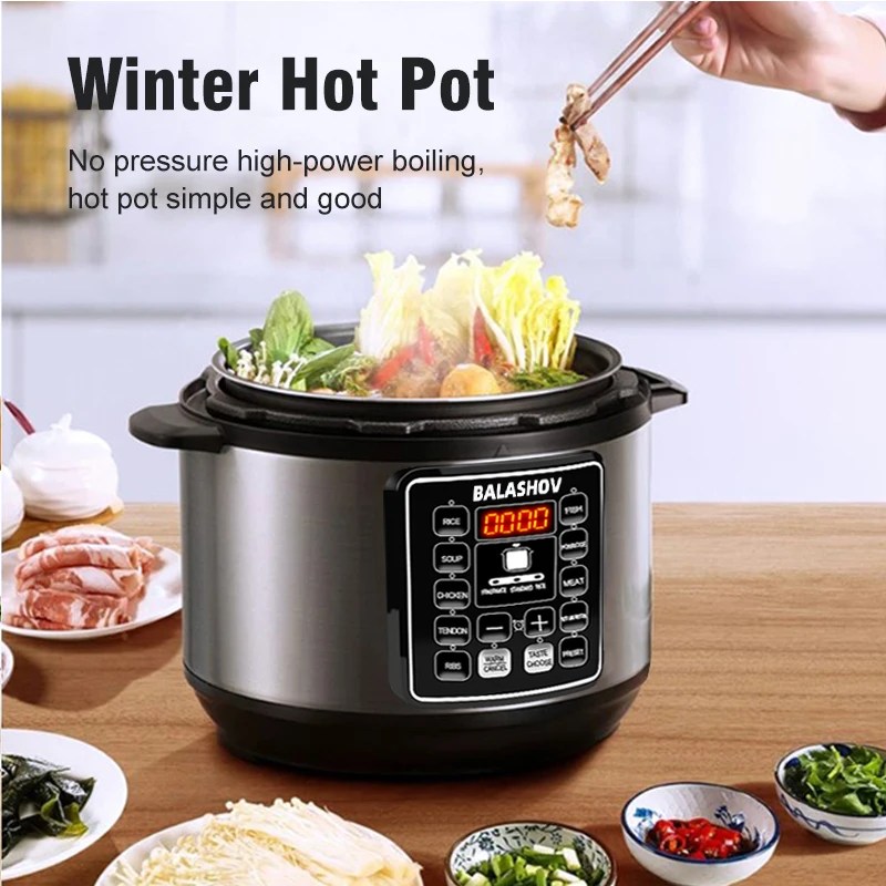 5L elektrikli fonksiyonlu düdüklü tencere Express Multicooker hızlı hazırlanan kap mutfak çorba pirinç ocak 220V için - Görsel 2
