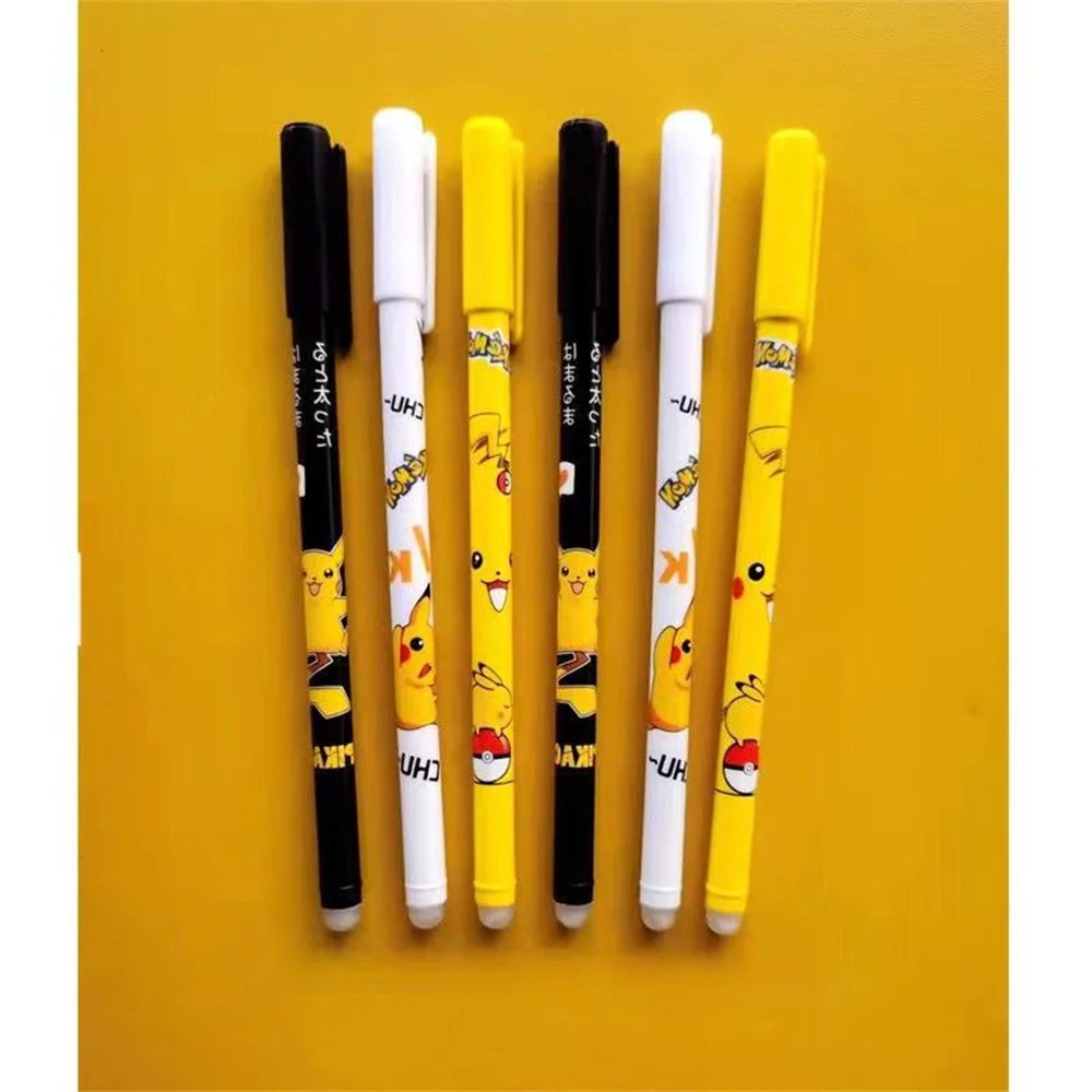 6/12 adet Set karikatür jel kalem silinebilir tam iğne tüp sevimli yüksek değer Roller Ball Pen okul malzemeleri ofis kırtasiye
