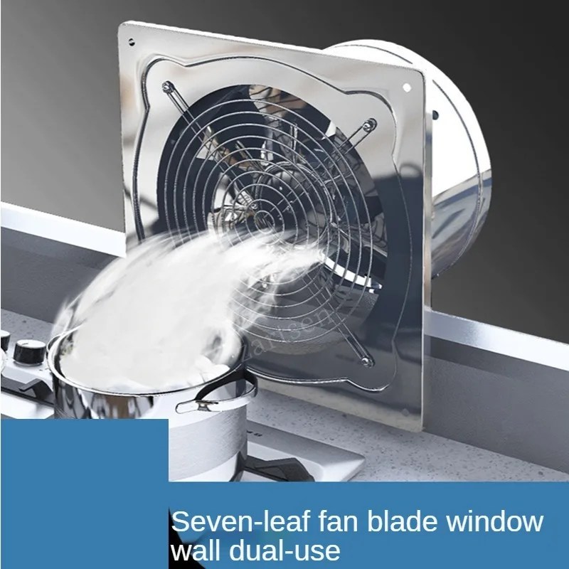 6/7/8 inç sıralı aspiratör egzoz fanı havalandırma borusu fanı banyo mutfak duvar penceresi paslanmaz çelik tavan vantilatörü