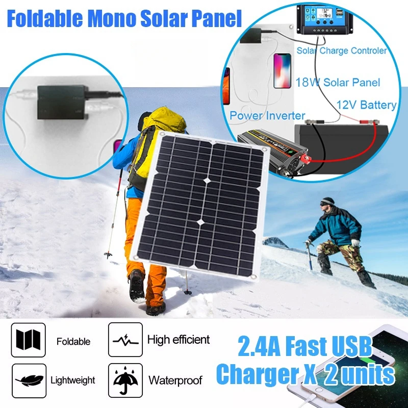 600W GÜNEŞ PANELI 6000W invertör 12V için 110V/220V güneş enerjisi jeneratör sistemi ev açık araba cep telefonu güneş şarj