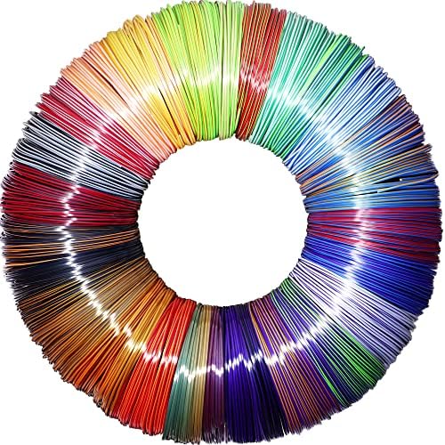 MIKA3D 25 Colors 2 Dual Color in 1 Silk PLA Filament Refill Sample Pack, 25 Different Type Dual Color Silk PLA, Each 4 Meter, Total 100m Silk Shiny Dual Color PLA 3D Printer 3D Pen Material Refill