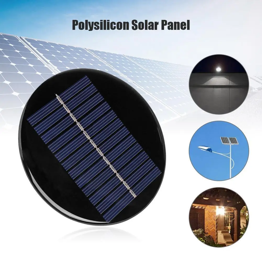 6V 0.8W epoksi Polysilicon GÜNEŞ PANELI 24 güneş pilleri 100mm çap (2 adet)