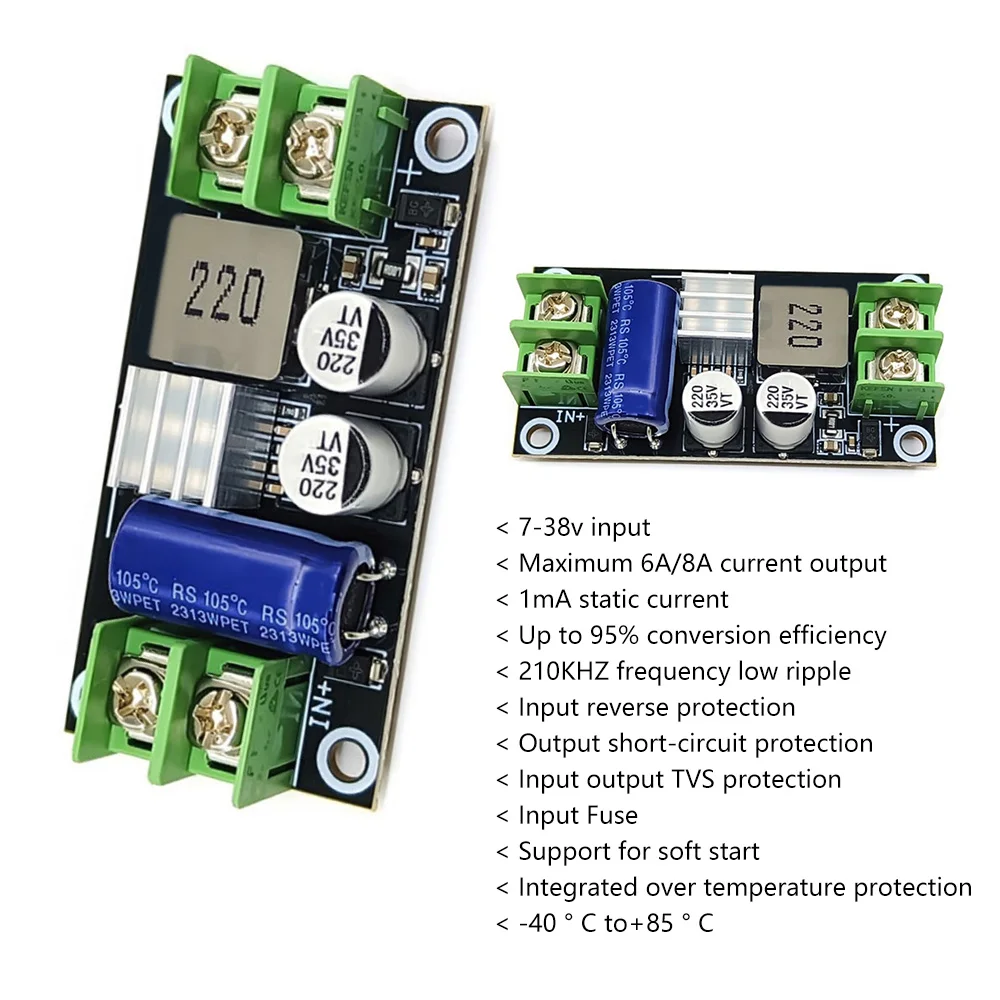 7-38V 5V 12V 24V DC dönüştürücü modülü DC-DC Buck düşürücü konvertör ayarlanabilir güç kaynağı modülü voltaj regülatörü kurulu
