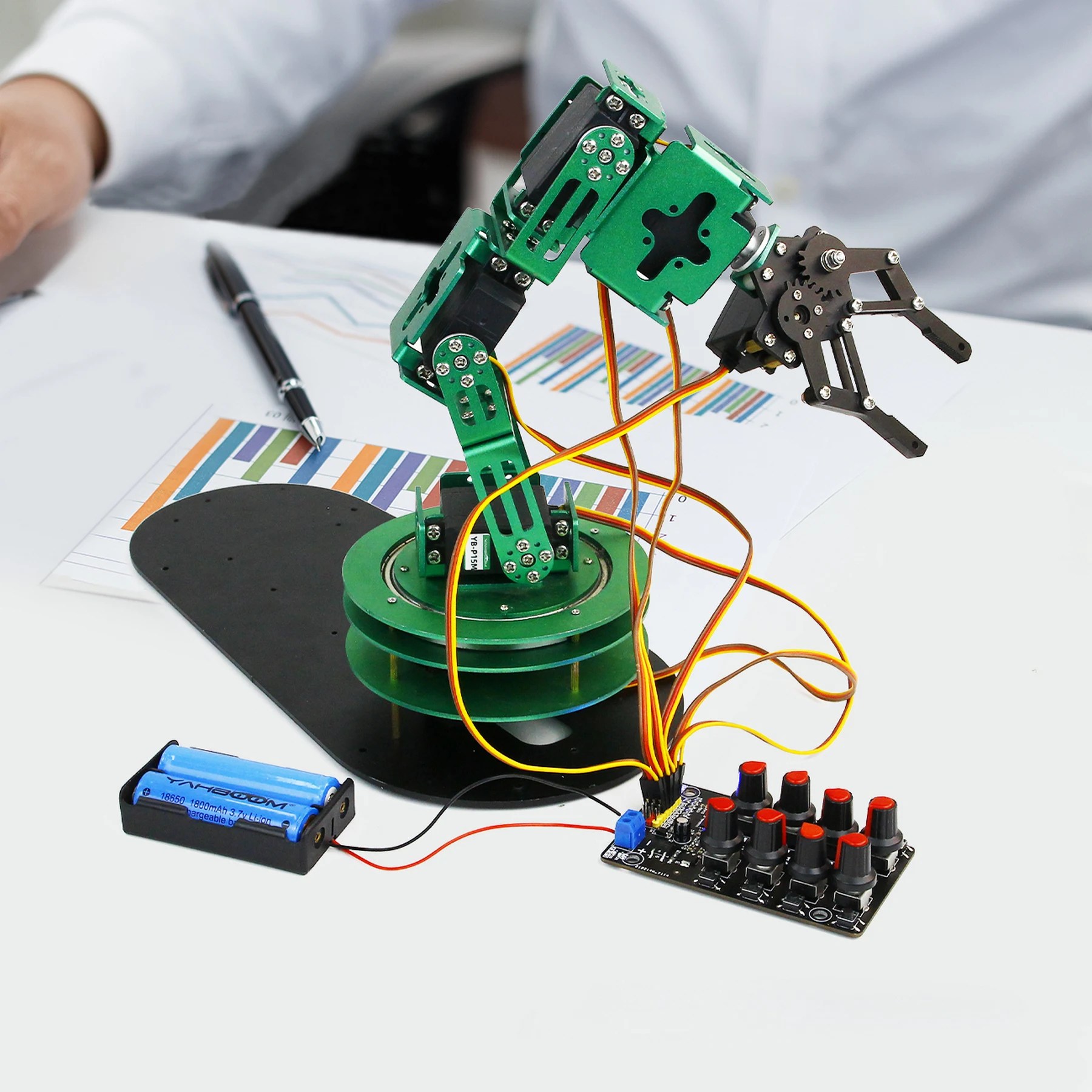 8-Channel PWM Servo kontrol hata ayıklama kurulu akıllı robotik kol DIY elektronik kiti için yüksek hassasiyetli potansiyometre ile donatılmış - Görsel 6