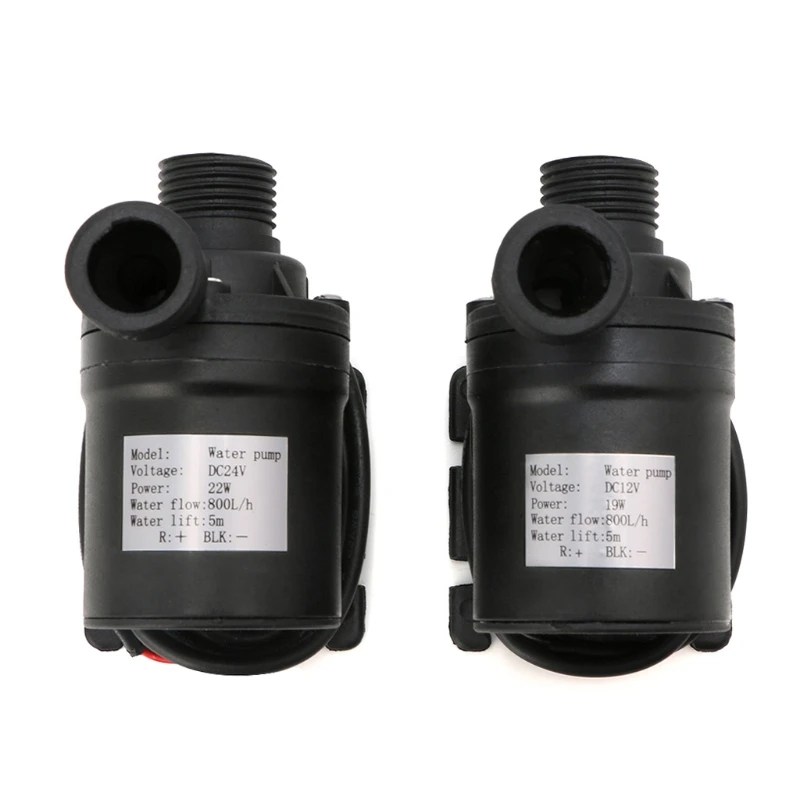 800L/H 5m DC 12V 24V güneş enerjili su ısıtıcı fırçasız Motor sirkülasyon su pompası