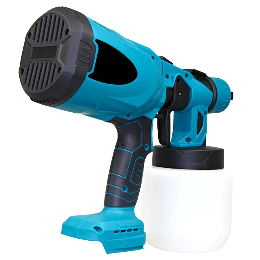 800ML elektrikli püskürtme tabancası akülü boya püskürtücü oto mobilya çelik kaplama Airbrush Makita 18V pil için kolay boya püskürtücü