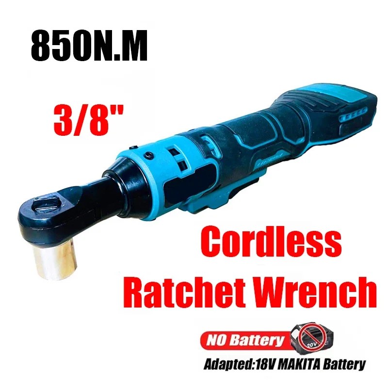 850cordless akülü cırcır anahtarı 3/8 ''elektrikli şarj edilebilir tornavida kaldırma Makita 18V pil için vida somunu araba tamir araçları