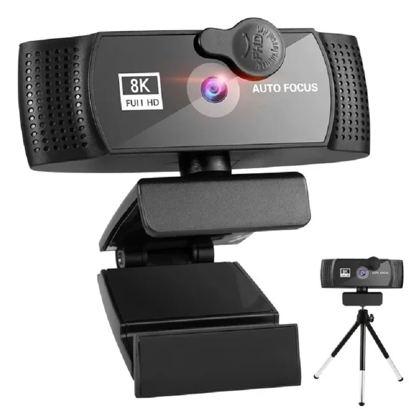8K 4K Webcam 2K 1080P Full HD Web Cam dönemi otomatik odaklama mikrofon USB fişi ile Web Cam için PC bilgisayar dizüstü Video Mini kamera