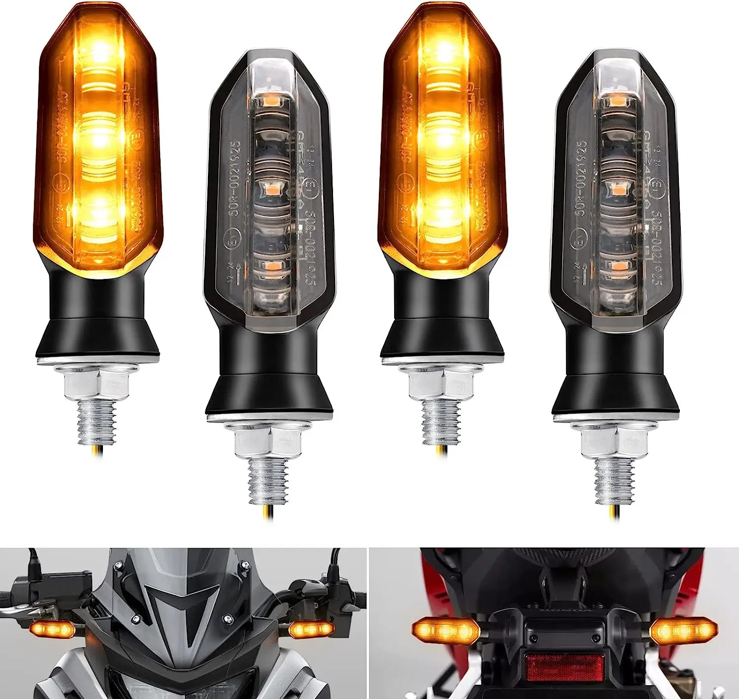 8mm Mini motosiklet LED dönüş sinyal ışıkları Amber yanıp sönen işık flaşör sinyal lambası 12V Moto gösterge lambası aksesuarları