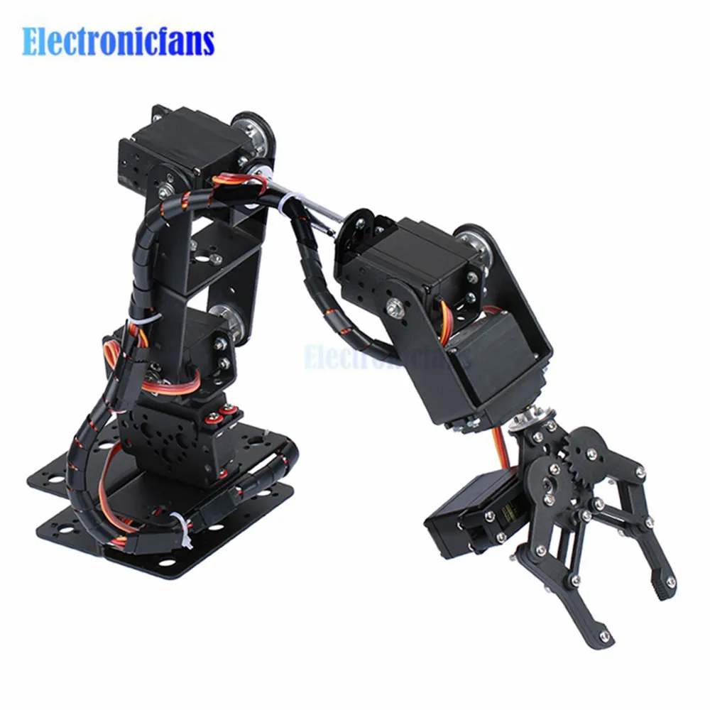 Açık kaynak kodu ve öğretici ile robotik kol kiti 6DOF programlama Robot kol DIY programlama Robot kiti