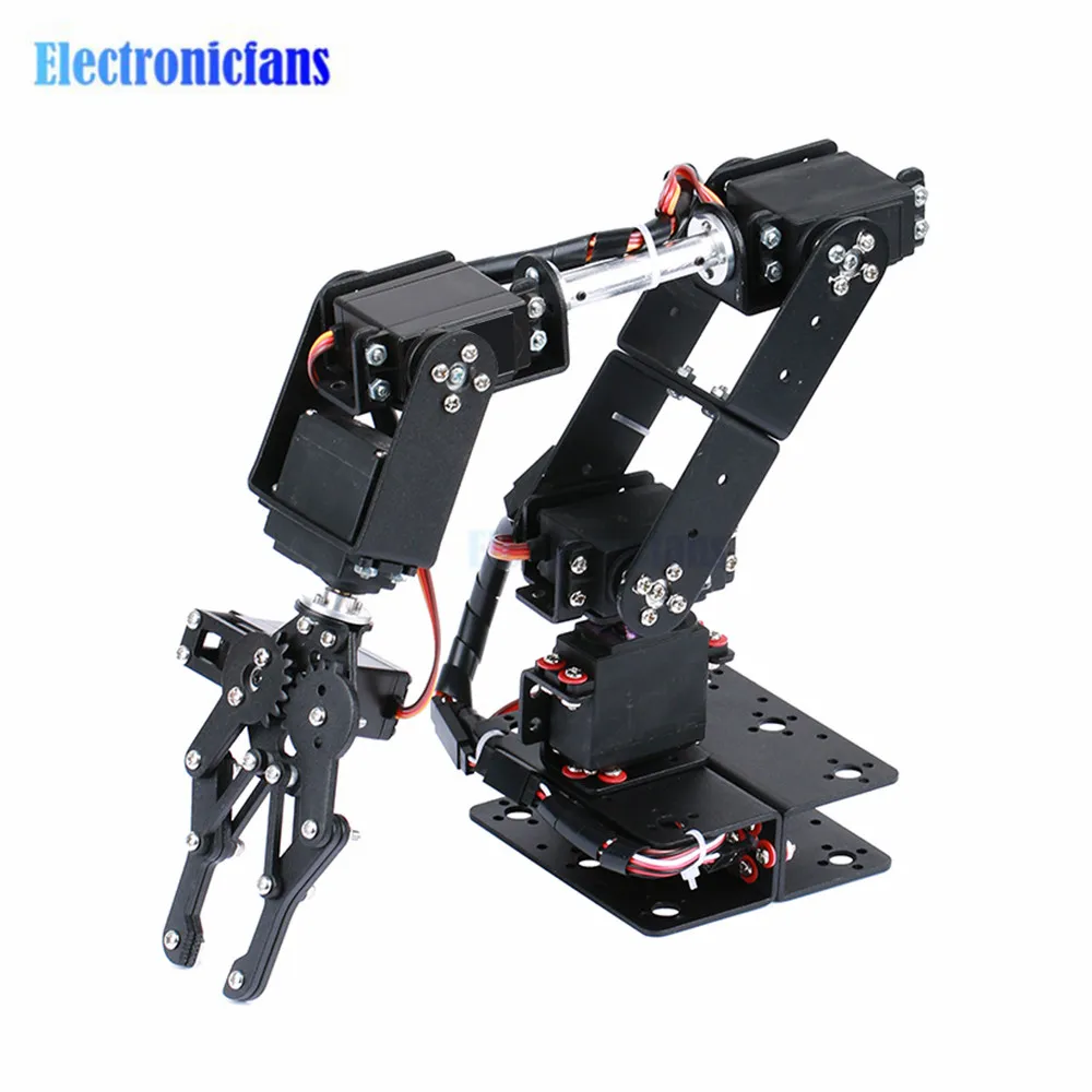 Açık kaynak kodu ve öğretici ile robotik kol kiti 6DOF programlama Robot kol DIY programlama Robot kiti