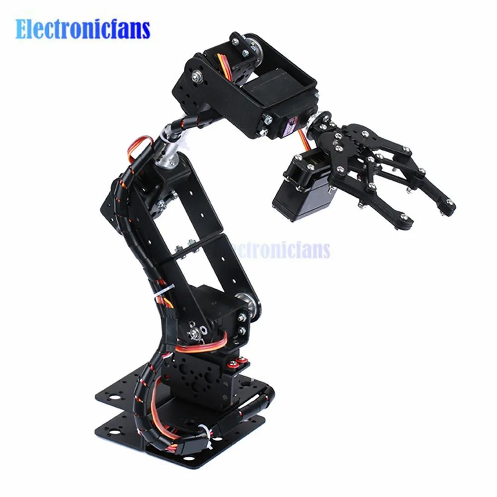 Açık kaynak kodu ve öğretici ile robotik kol kiti 6DOF programlama Robot kol DIY programlama Robot kiti