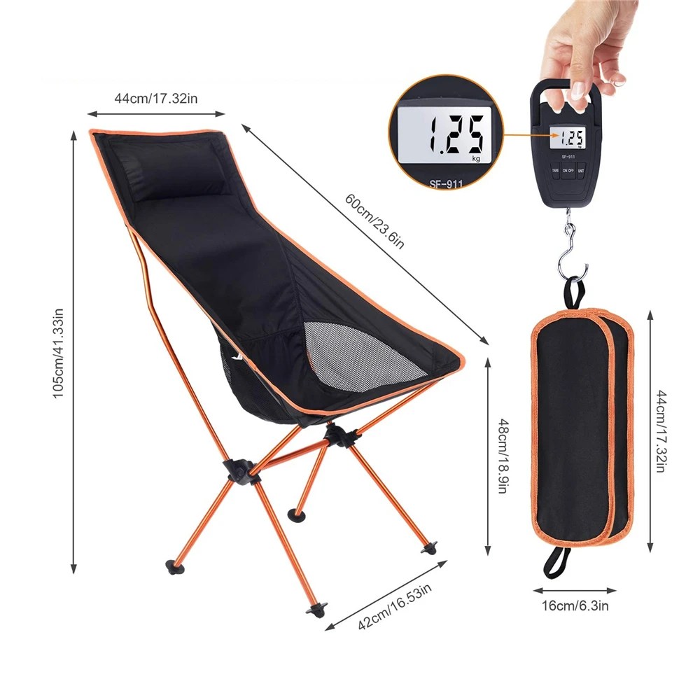 Açık taşınabilir kamp sandalyesi Oxford bez katlanır kamp koltuğu balık tutmak için barbekü festivali piknik plaj Ultralight sandalye