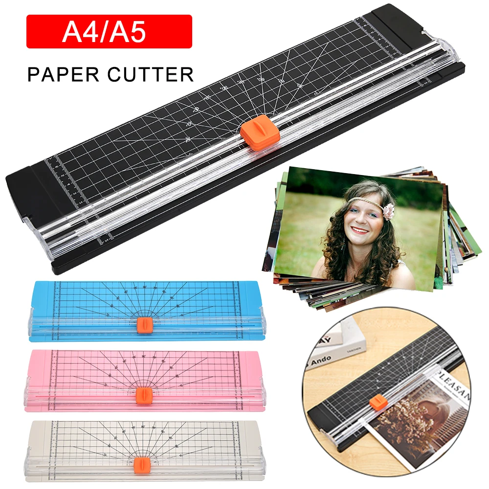 A4/A5 kağıt fotoğraf kesici kağıt kesme giyotin Pull-out cetvel düzelticiler karalama defteri kesme Mat makinesi ev ofis için