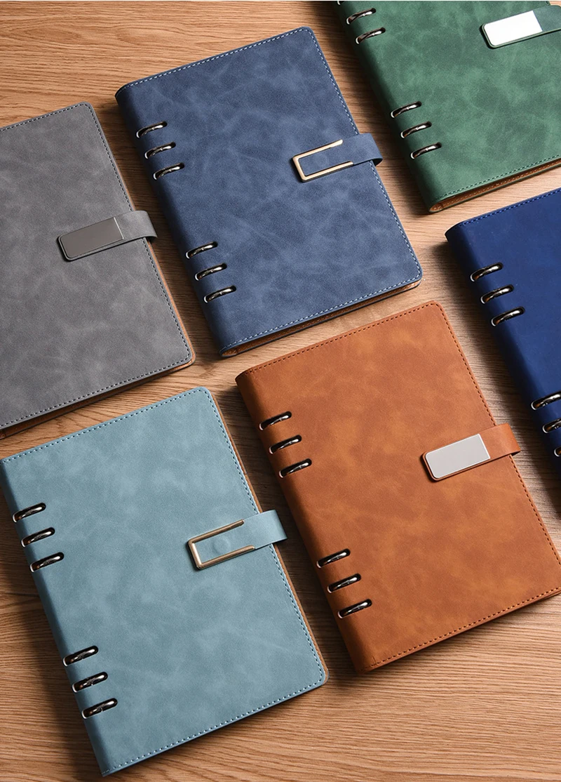 A5 ciltli defter dergisi gündem planlayıcısı yumuşak deri kılıf organizatör gevşek yaprak günlüğü not defteri iş not defteri malzemeleri
