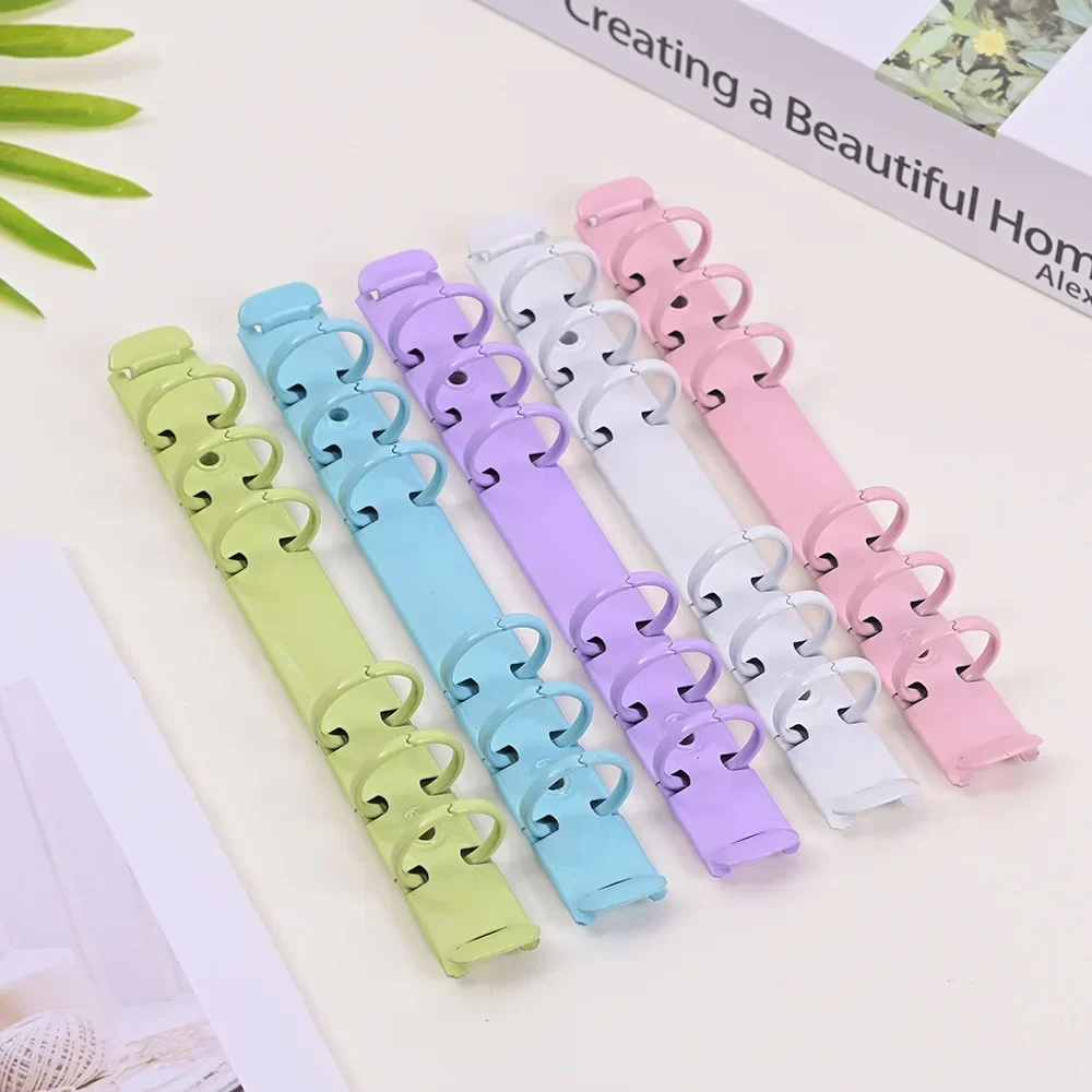 A6 gevşek yaprak ciltli defter 6 delik ciltleme klip ofis kırtasiye donanım kırtasiye aksesuarları DIY bütçe bağlayıcı Metal halka