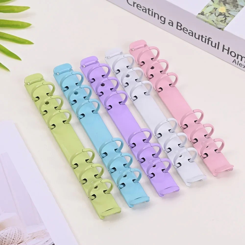 A6 gevşek yaprak ciltli defter 6 delik ciltleme klip ofis kırtasiye donanım kırtasiye aksesuarları DIY bütçe bağlayıcı Metal halka