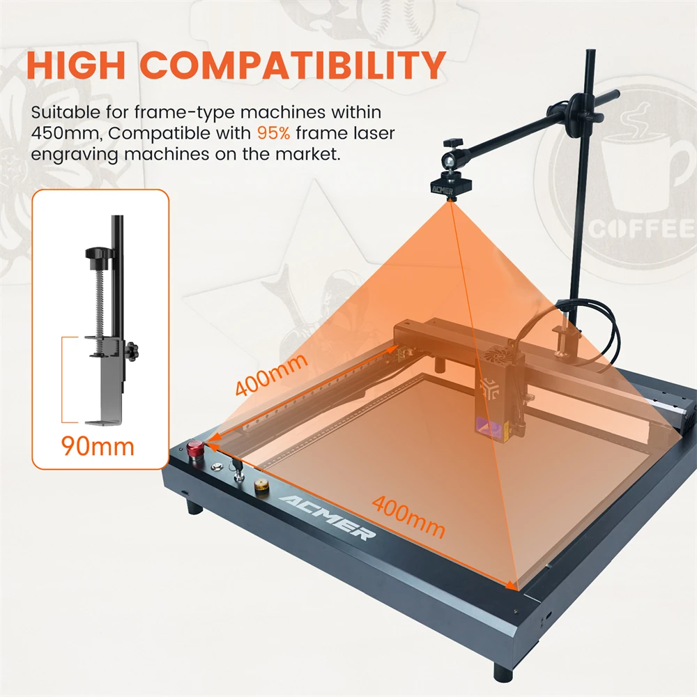 ACMER A500 Lightbrun kamera lazer oyma makinesi için ACMER XTOOL atofun Atomstack Ortur IKIER CREALITY iki ağaç COMGROW