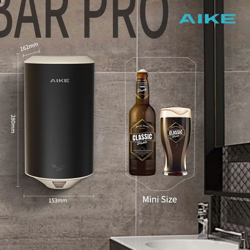 AIKE eller kurutma kompakt Jet hava otomatik el kurutma paslanmaz çelik akıllı Senser kurutma el makinesi banyo tuvalet için 1350W