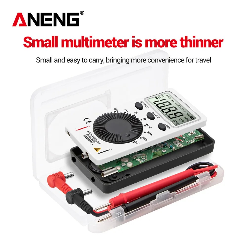 ANENG AN101 Mini dijital multimetre multimetre multimetre tester DC/AC gerilim akım Test kurşun ile lcr metre cep profesyonel Test - Görsel 6