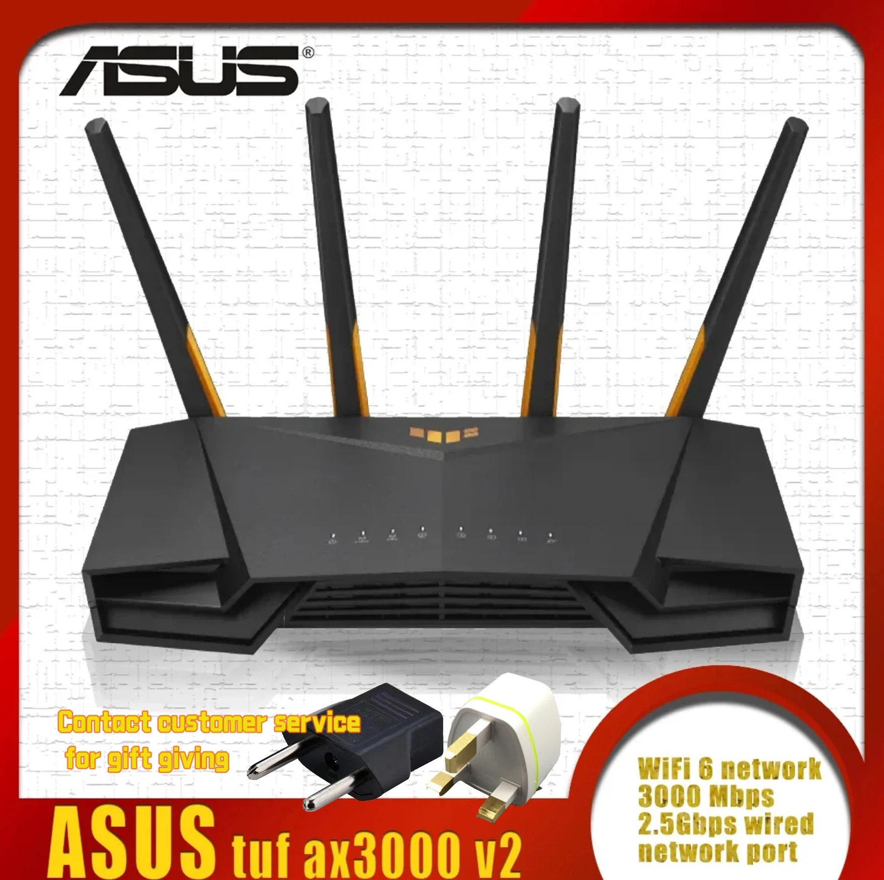 ASUS TUF oyun AX3000 V2 Dual Band WiFi 6 yönlendirici mobil oyun modu ile 3 adım Port yönlendirme 2.5Gbps AiMesh Ultra geniş aralığı
