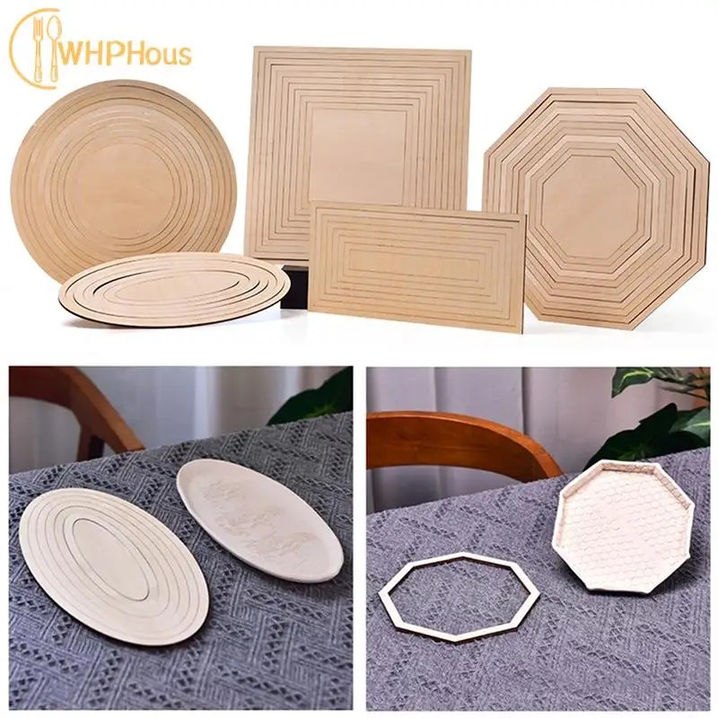 Ahşap konsantrik geometrik şekil ray seti çömlek araçları DIY seramik kesme ve baskı boş modelleme çamur plaka şekillendirme aracı