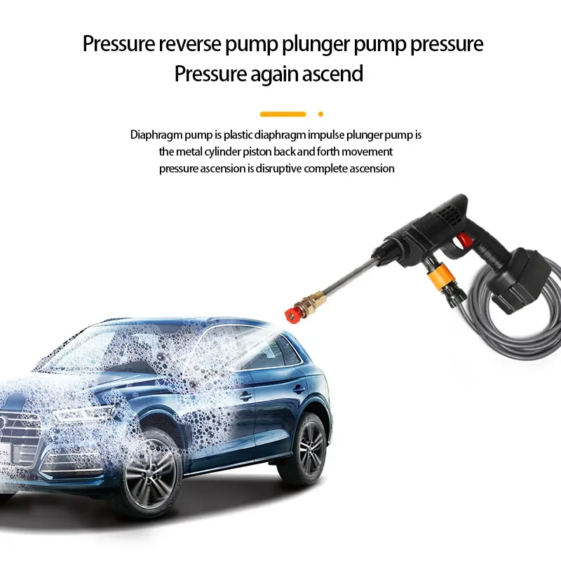 Akülü elektrikli otomatik temizleme yıkama su jeti şarj edilebilir otomatik su tabancası yüksek basınçlı taşınabilir araba yıkama tabancası