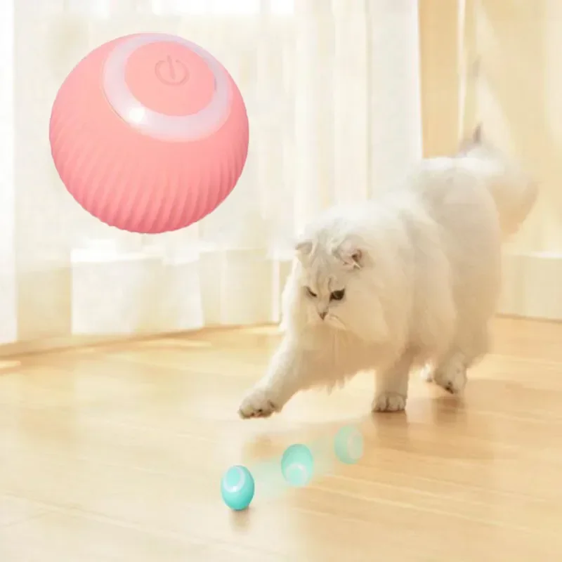 Akıllı kedi oyuncaklar otomatik haddeleme topu eğitim kendinden hareketli yavru oyuncaklar elektrikli kedi oyuncaklar kediler için interaktif Pet ürünleri