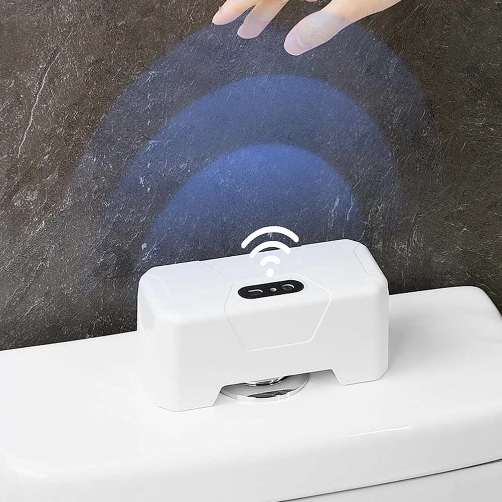 Akıllı tuvaletler gömme sensör düğmesi temassız akıllı tuvaletler ev otel banyo için kablosuz verici ile gömme düğme