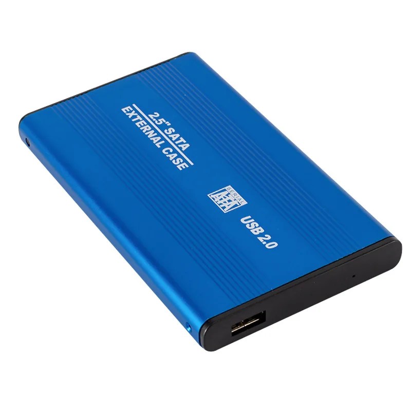 Alüminyum alaşım USB 2.0 SASA dizüstü sabit Disk muhafaza kutusu harici 2.5 inç HDD kutusu Caddy dizüstü bilgisayar PC için